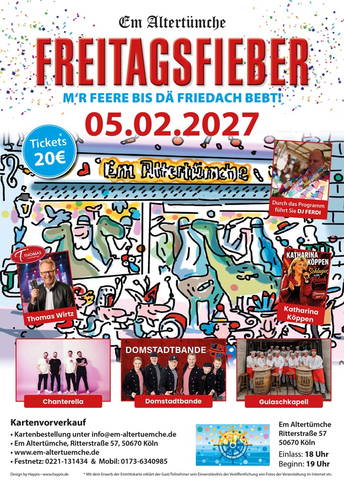 Karnevalsparty 2027 Em Altertümche